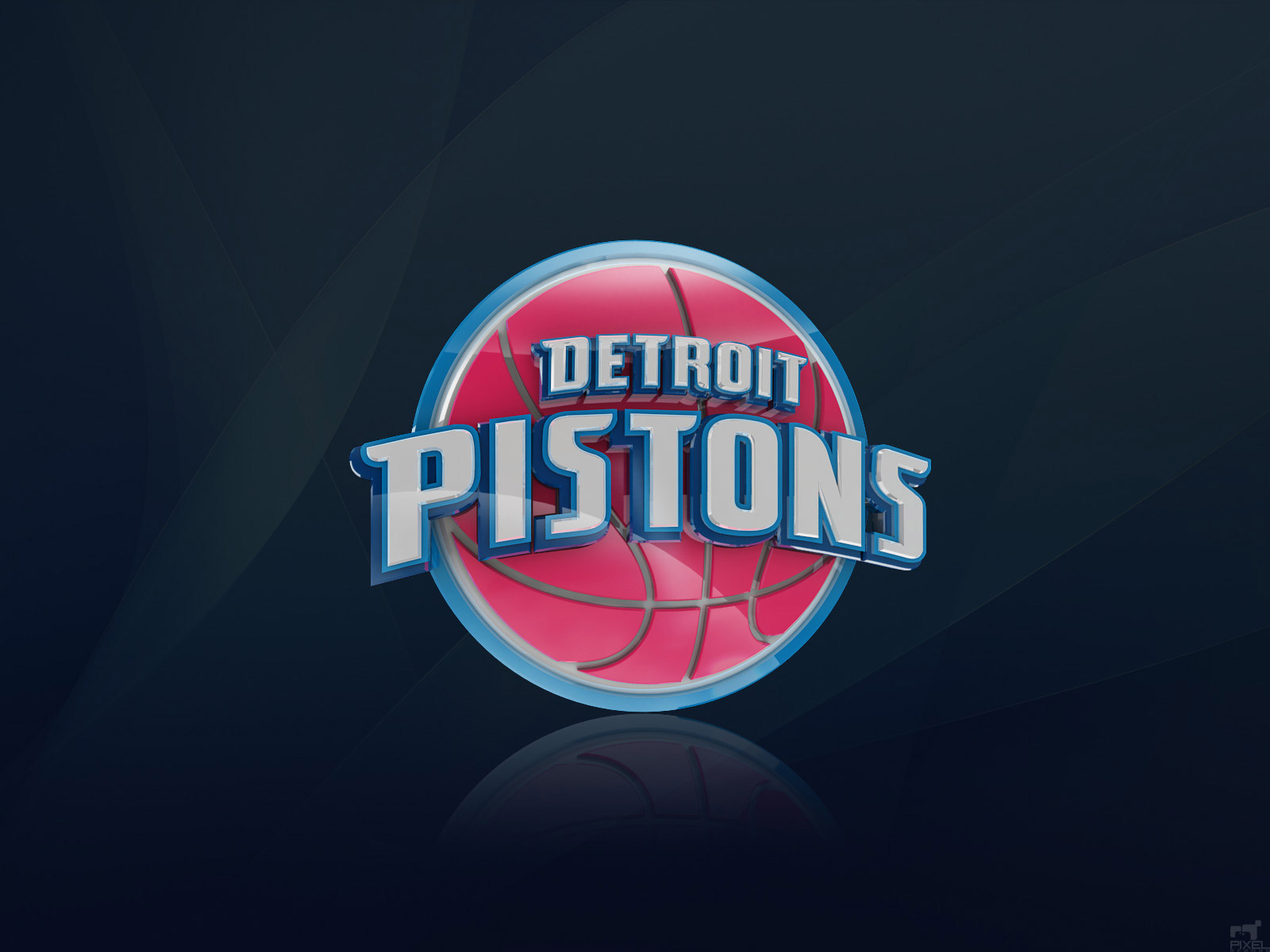 Detroit Pistons 3D Logo Wallpaper