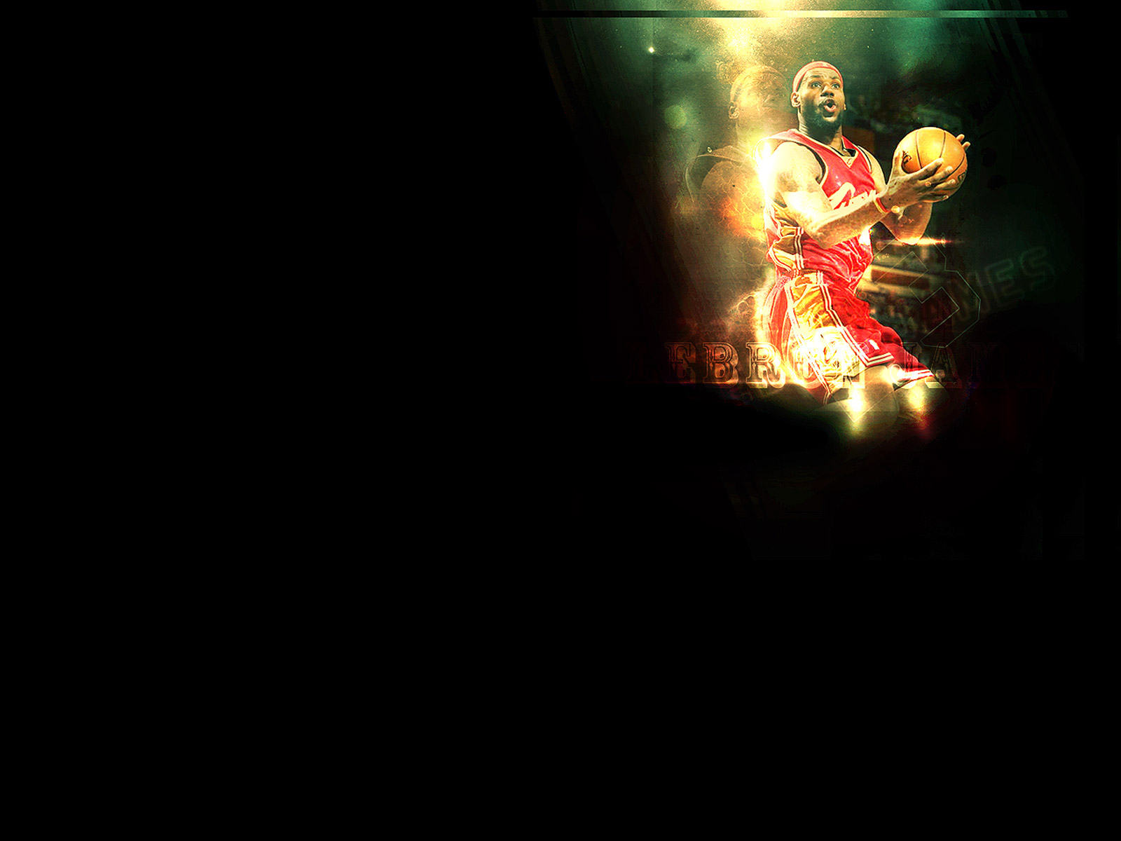  black background Size: 1600x1200, Posted in: USA / NBA -> LeBron 
