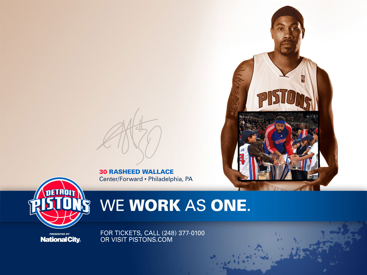 Rasheed Wallace Detroit Pistons Wallpaper