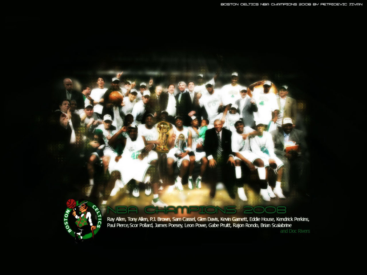 And the last one - wallpaper of Boston Celtics made of group team picture 