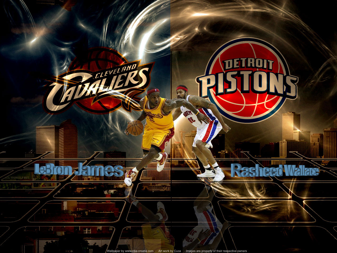  the first one i'm adding is wallpaper of Cavaliers vs Pistons with 
