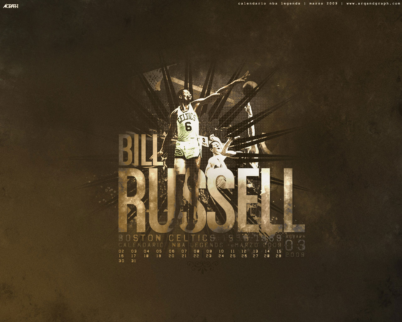 Best Basketball Wallpaper: Bill Russell Poster
