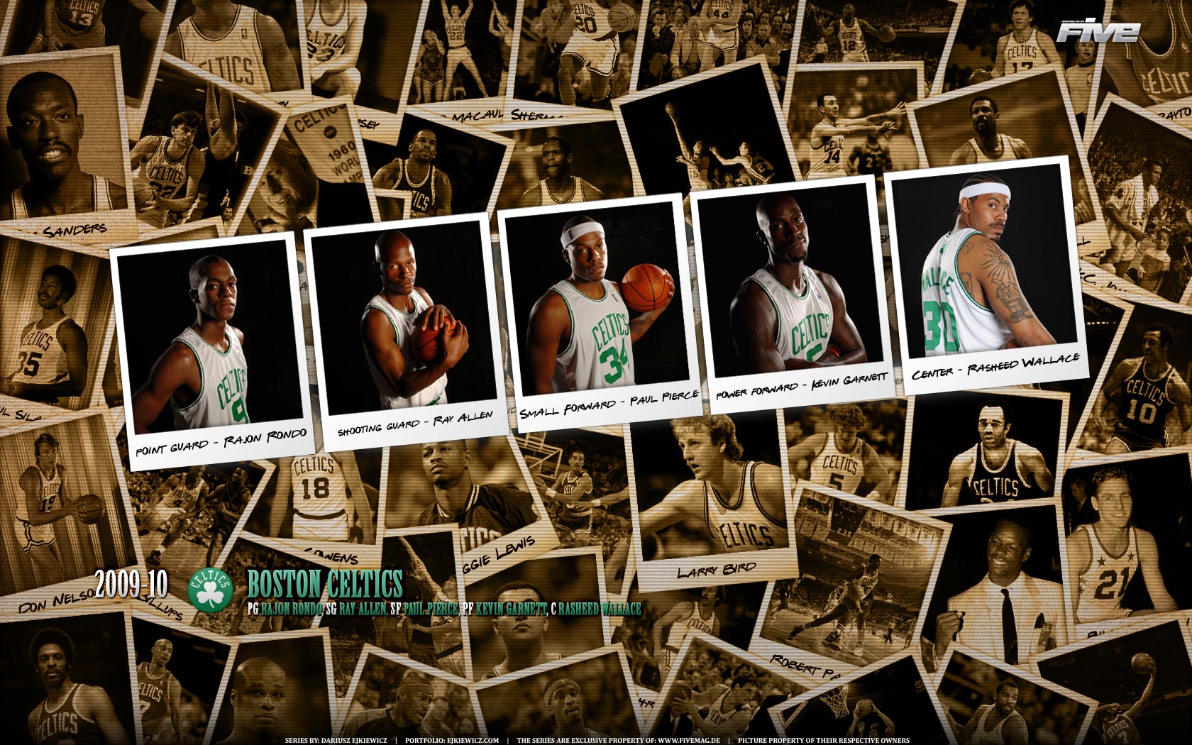 Boston Celtics Polaroid 2010 Widescreen Wallpaper