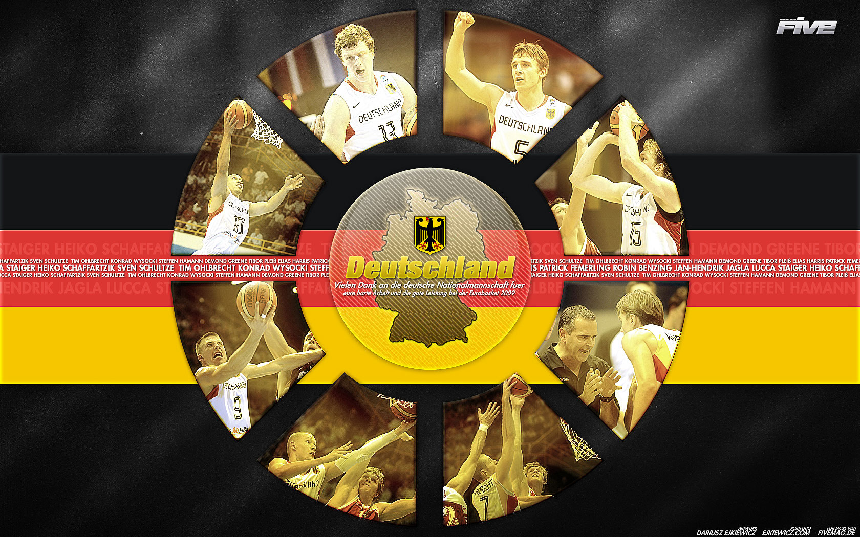 Germany National Team Members Widescreen Wallpaper Basketball