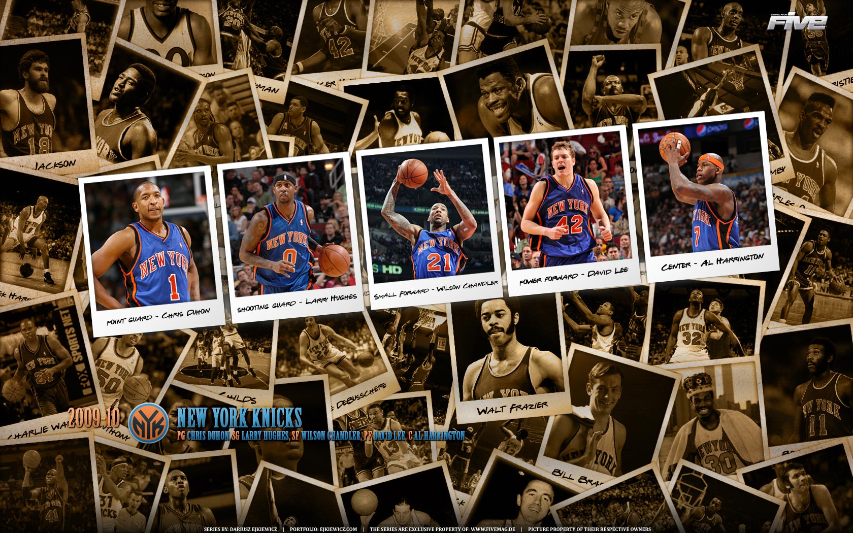 Next is widescreen wallpaper of New York Knicks 2010 starting five (Chris 
