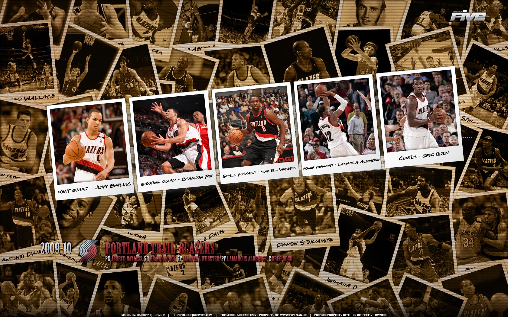 Portland Trailblazers Polaroid 2010 Widescreen Wallpaper | Basketball Wallpapers at ...