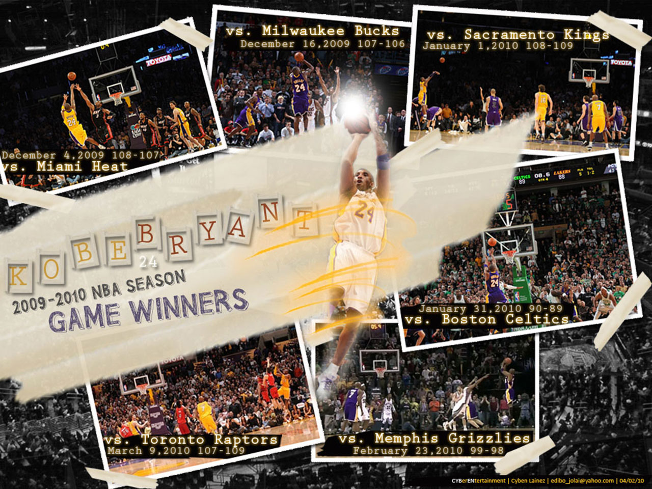 Kobe Bryant 2010 Buzzer Beaters Wallpaper | Basketball Wallpapers at BasketWallpapers.com