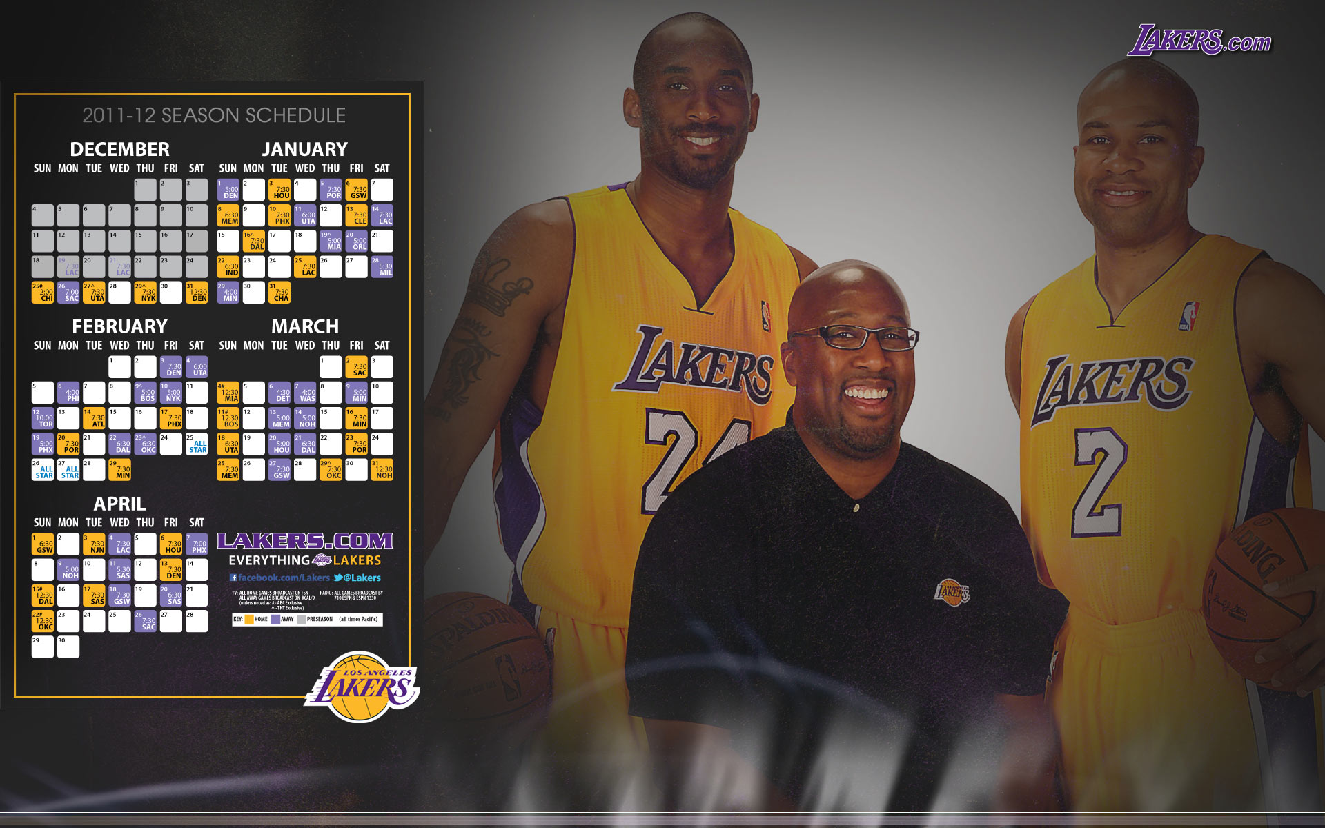 LA Lakers 2012 Schedule 1920×1200