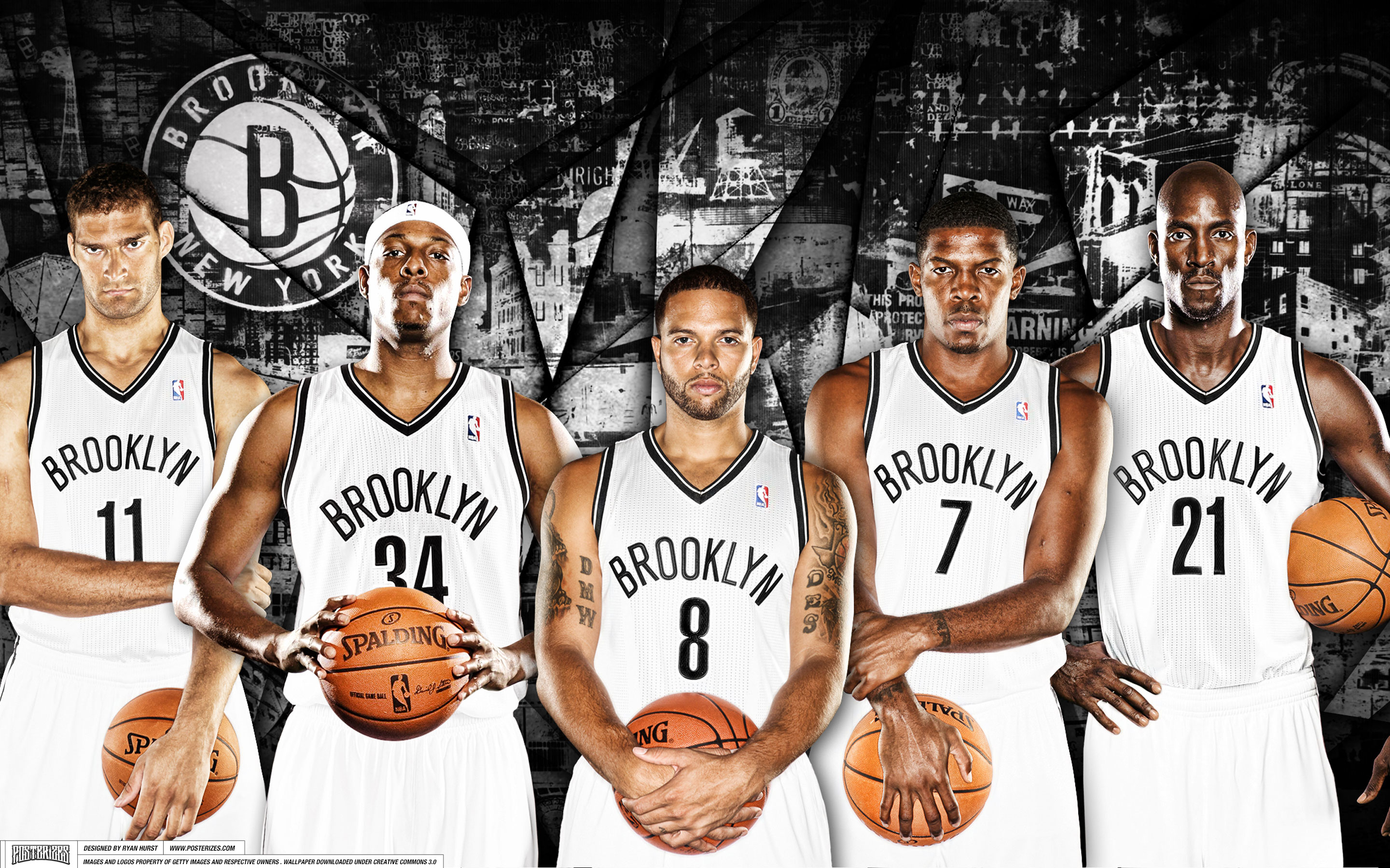 Brooklyn Nets 2014 Starting 5 2880×1800 Wallpaper | Basketball