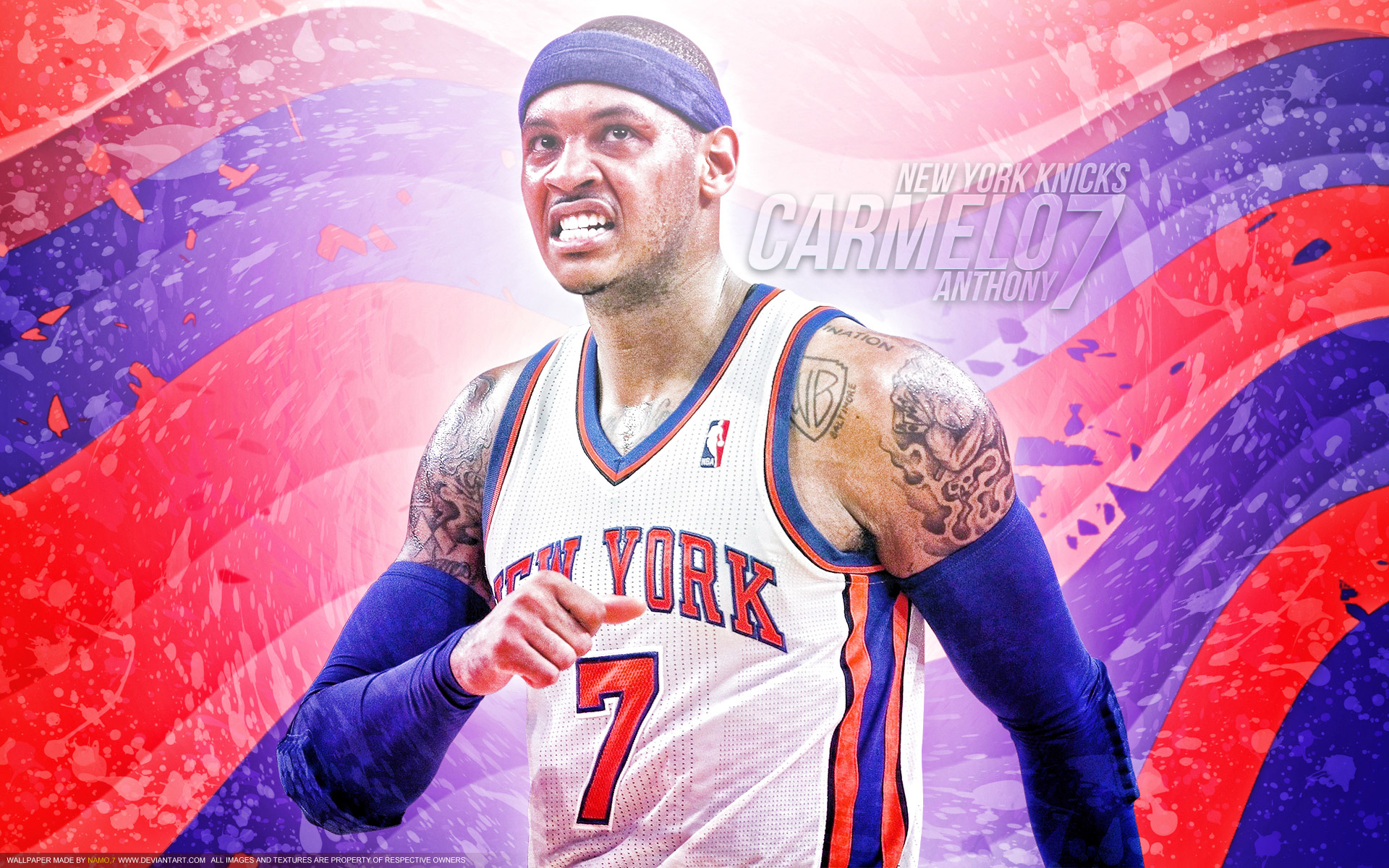 Carmelo Anthony New York Knicks 1920×1200 Wallpaper | Basketball
