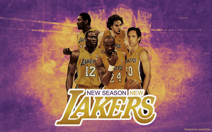 LA Lakers 2013 Starting Five 2560x1600 Wallpaper