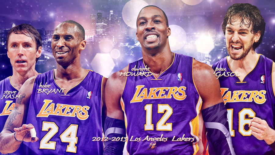 Los Angeles Lakers Big 4 2560x1440 Wallpaper