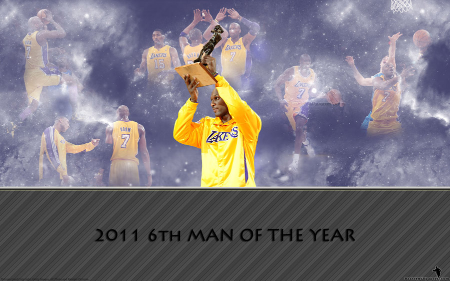 Lamar Odom 2011 6th Man Trophy Widescreen Wallpaper