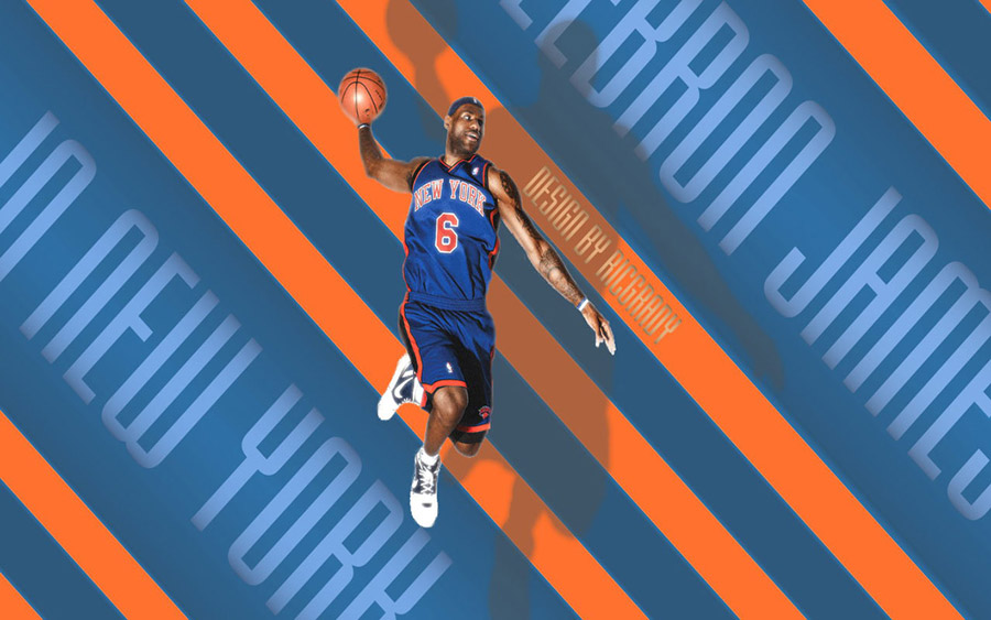LeBron James Knicks Jersey Wallpaper