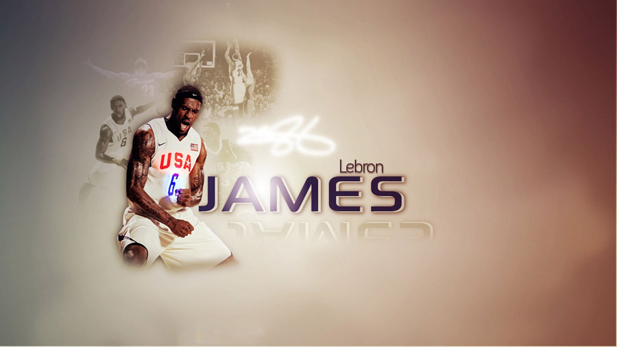 LeBron James USA Team Wide Screen Wallpaper
