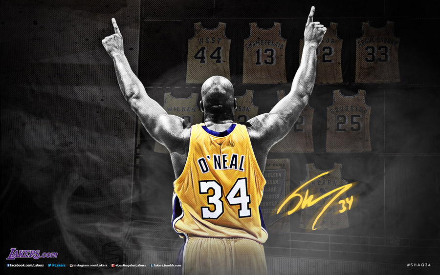 Shaq Lakers Number Retired 1920x1200 Wallpaper