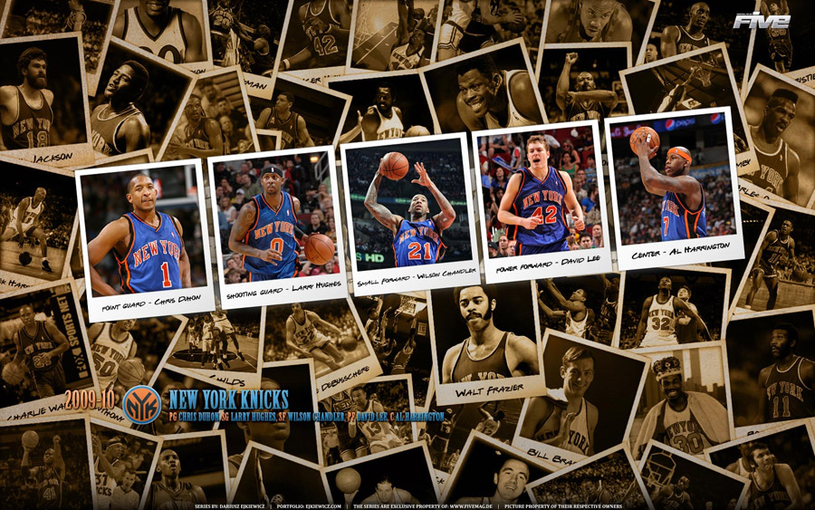 New York Knicks Polaroid 2010 Widescreen Wallpaper