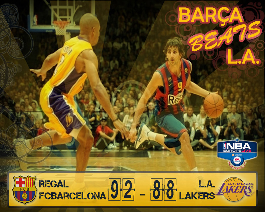 Regal FC Barcelona Beat LA Lakers 2010 Wallpaper