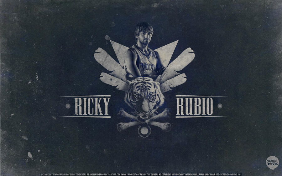 Ricky Rubio Timberwolves 2012 Widescreen Wallpaper
