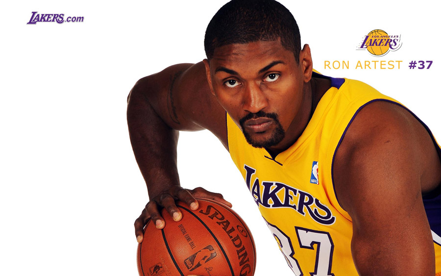 Ron Artest LA Lakers Widescreen Wallpaper