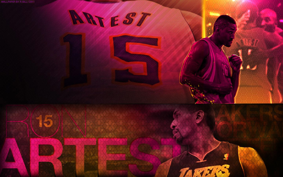 Ron Artest Rockets-Lakers Widescreen Wallpaper