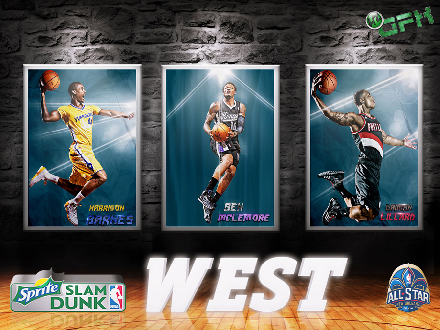 2014 NBA All-Star Slam Dunk West 1920x1440 Wallpaper