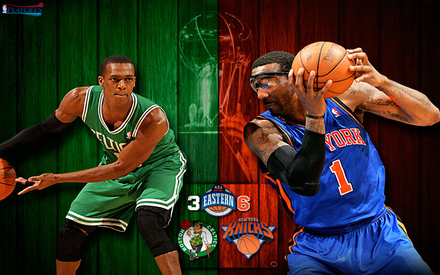 Celtics vs Knicks 2011 NBA Playoffs Widescreen Wallpaper