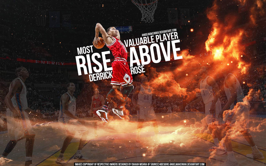 Derrick Rose 2011 MVP Dunk Widescreen Wallpaper