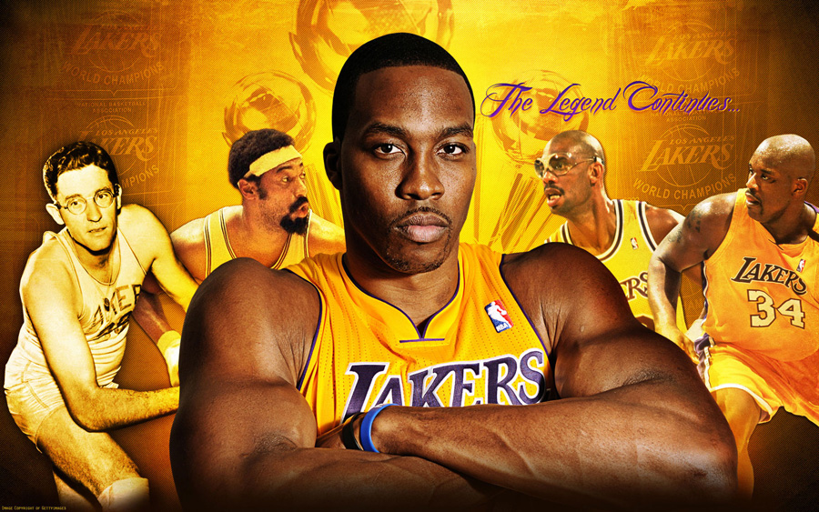 Dwight Howard and Legendary Lakers Centers 1920x1200 Wallpaper