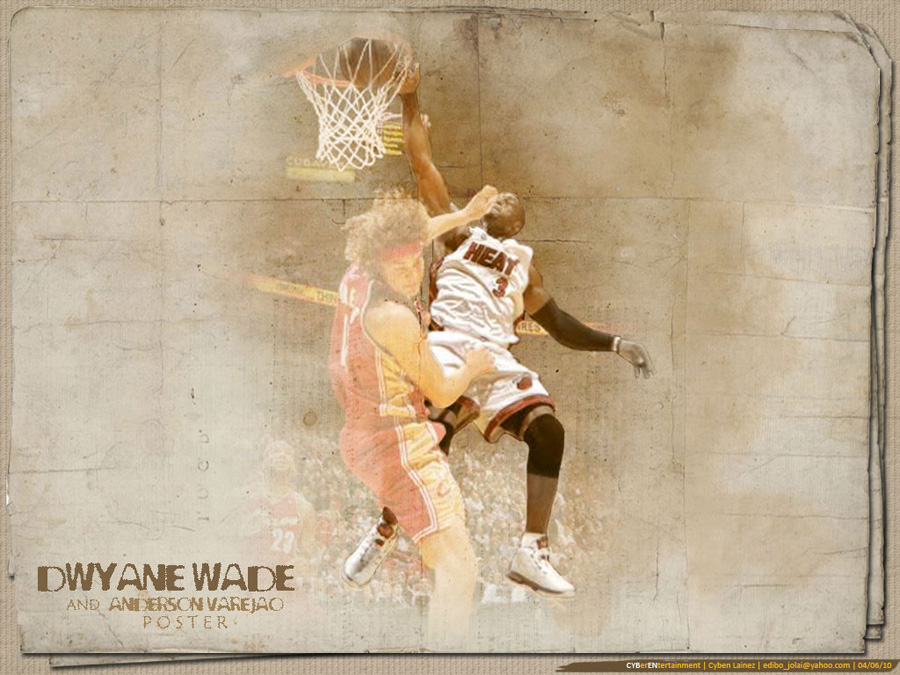 Dwyane Wade Dunk Over Anderson Varejao Wallpaper