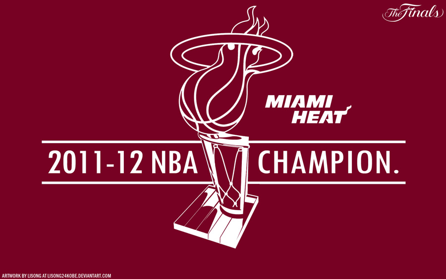 Miami Heat 2012 NBA Champions 1920x1200 Vector Wallpaper
