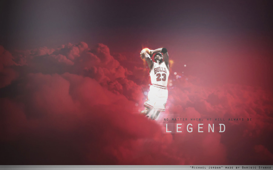Michael Jordan Sky Dunk Widescreen Wallpaper