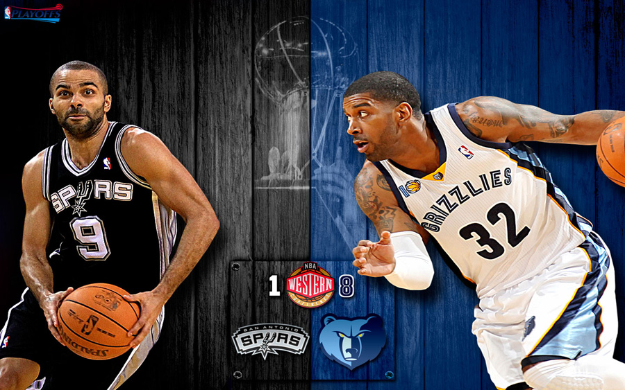 Spurs vs Grizzlies 2011 NBA Playoffs Widescreen Wallpaper