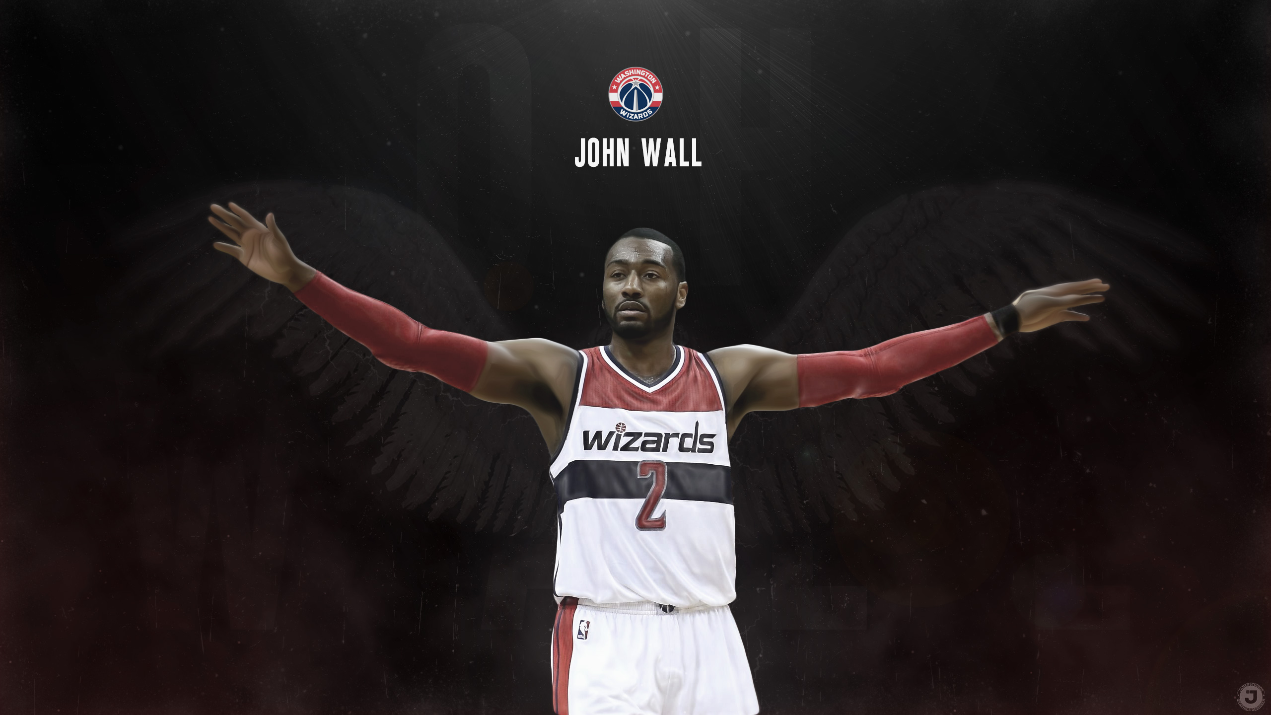 John Wall Wizards 2015 2560x1440 Wallpaper