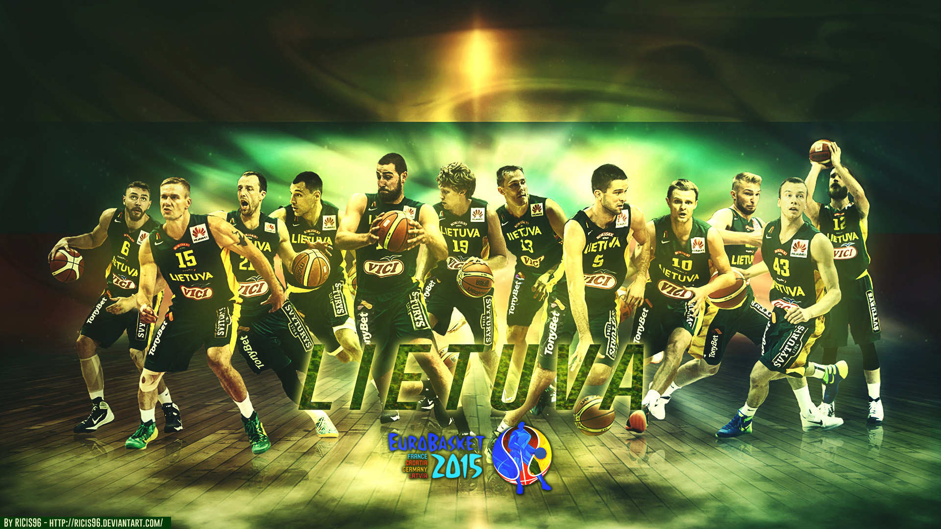 Lithuania Team Eurobasket 2015 1920x1080 Wallpaper
