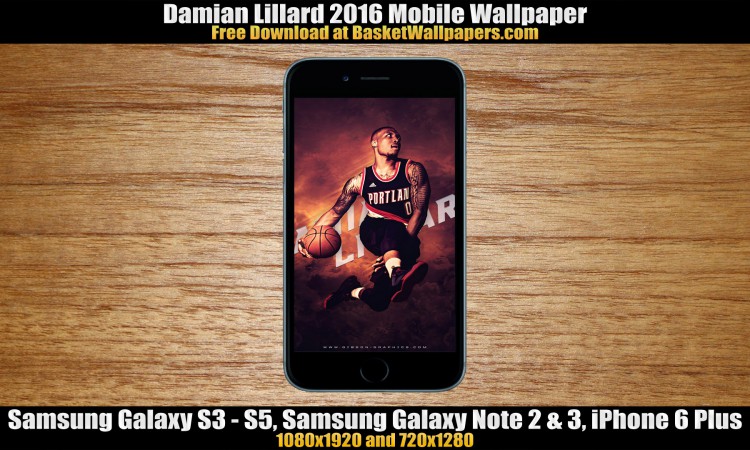 Damian Lillard Blazers 2016 Mobile Wallpaper