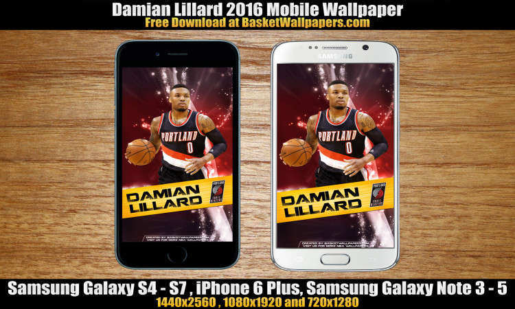 Damian Lillard Portland Trail Blazers 2016 Mobile Wallpaper