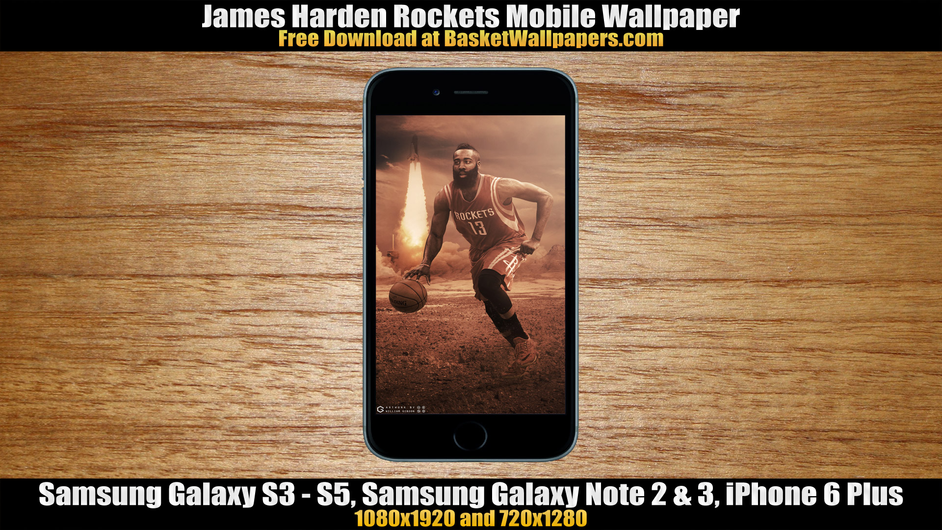 James Harden Rockets Mobile Wallpaper