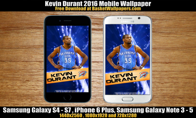 Kevin Durant OKC Thunder 2016 Mobile Wallpaper
