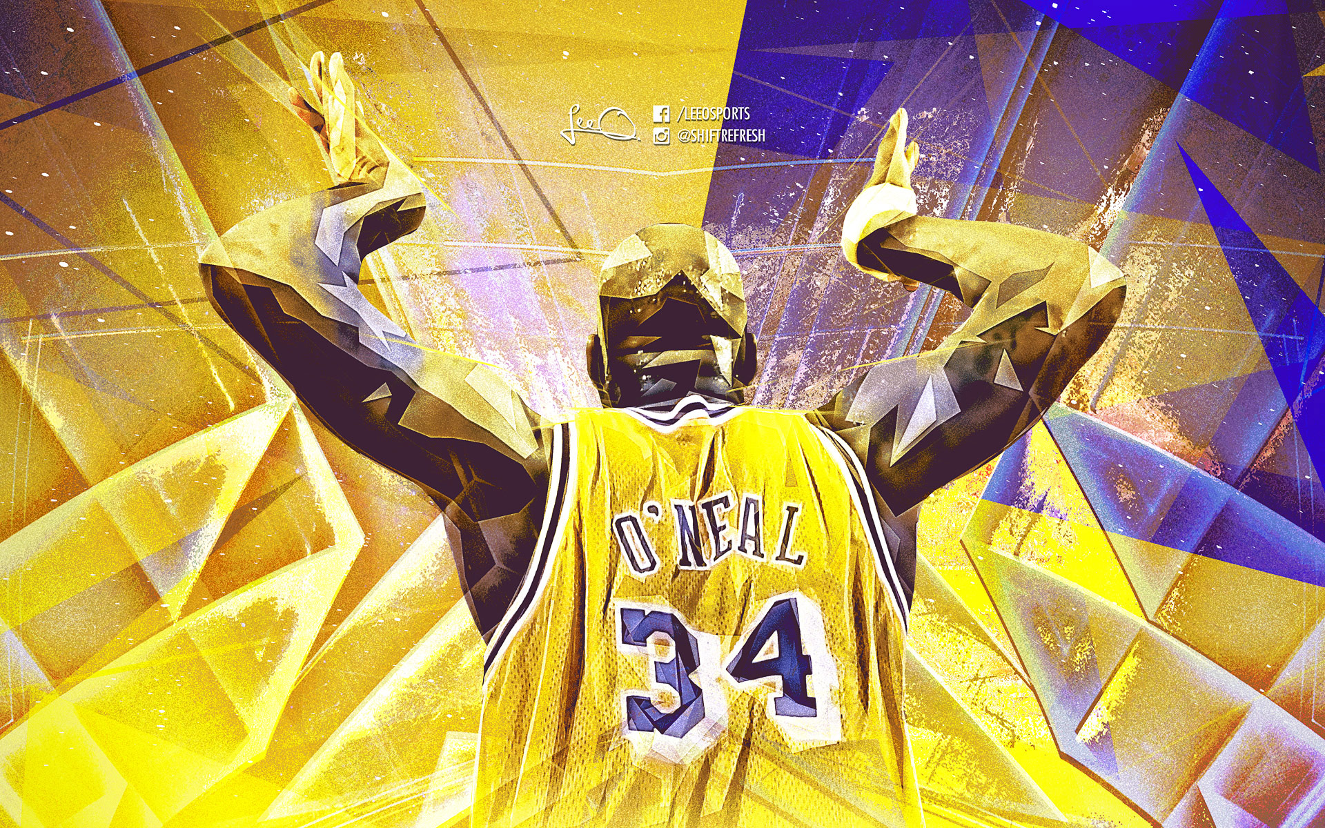 Shaquille O' Neal LA Lakers 1920x1200 Wallpaper