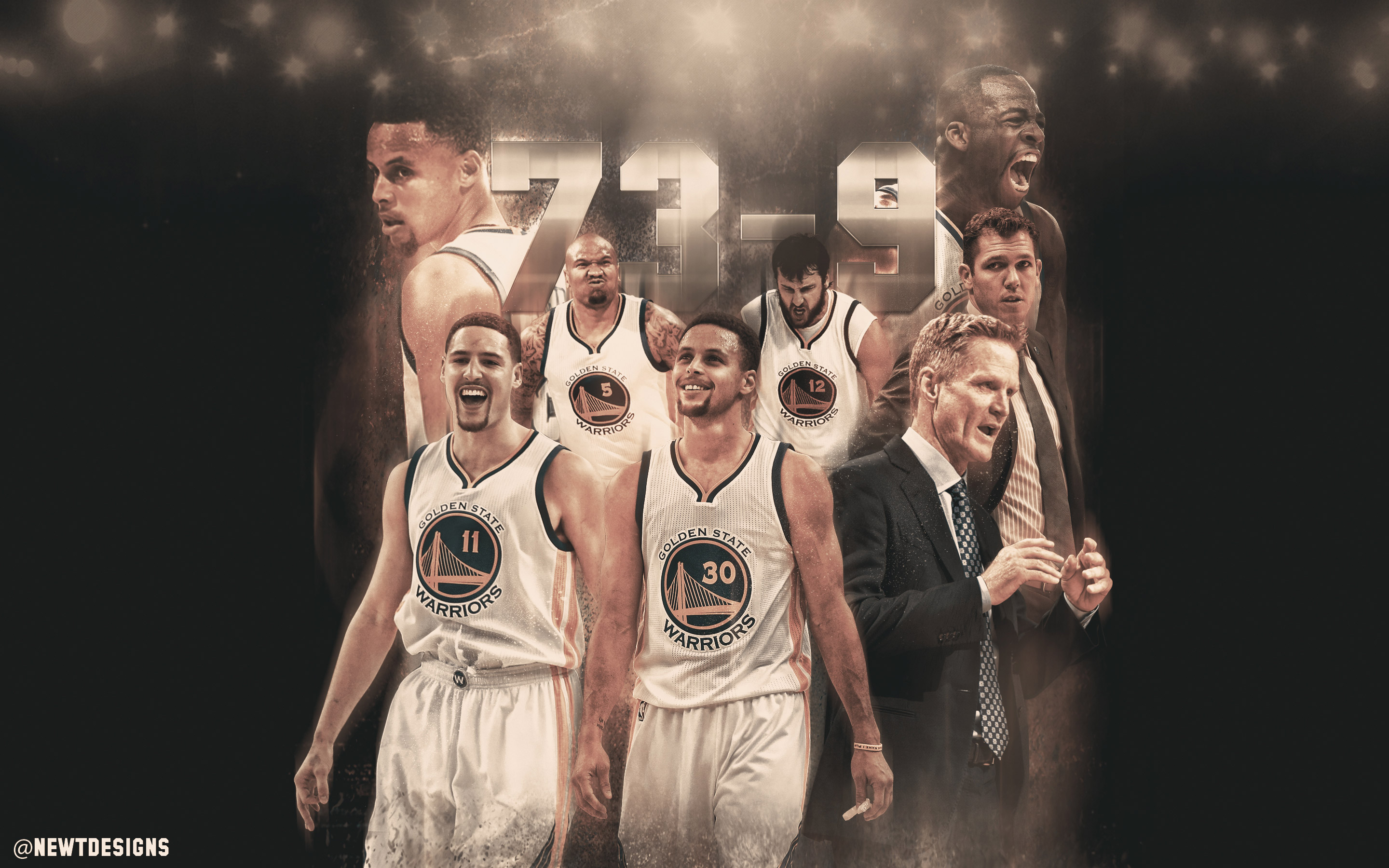 Golden State Warriors 73-9 Record Wallpaper