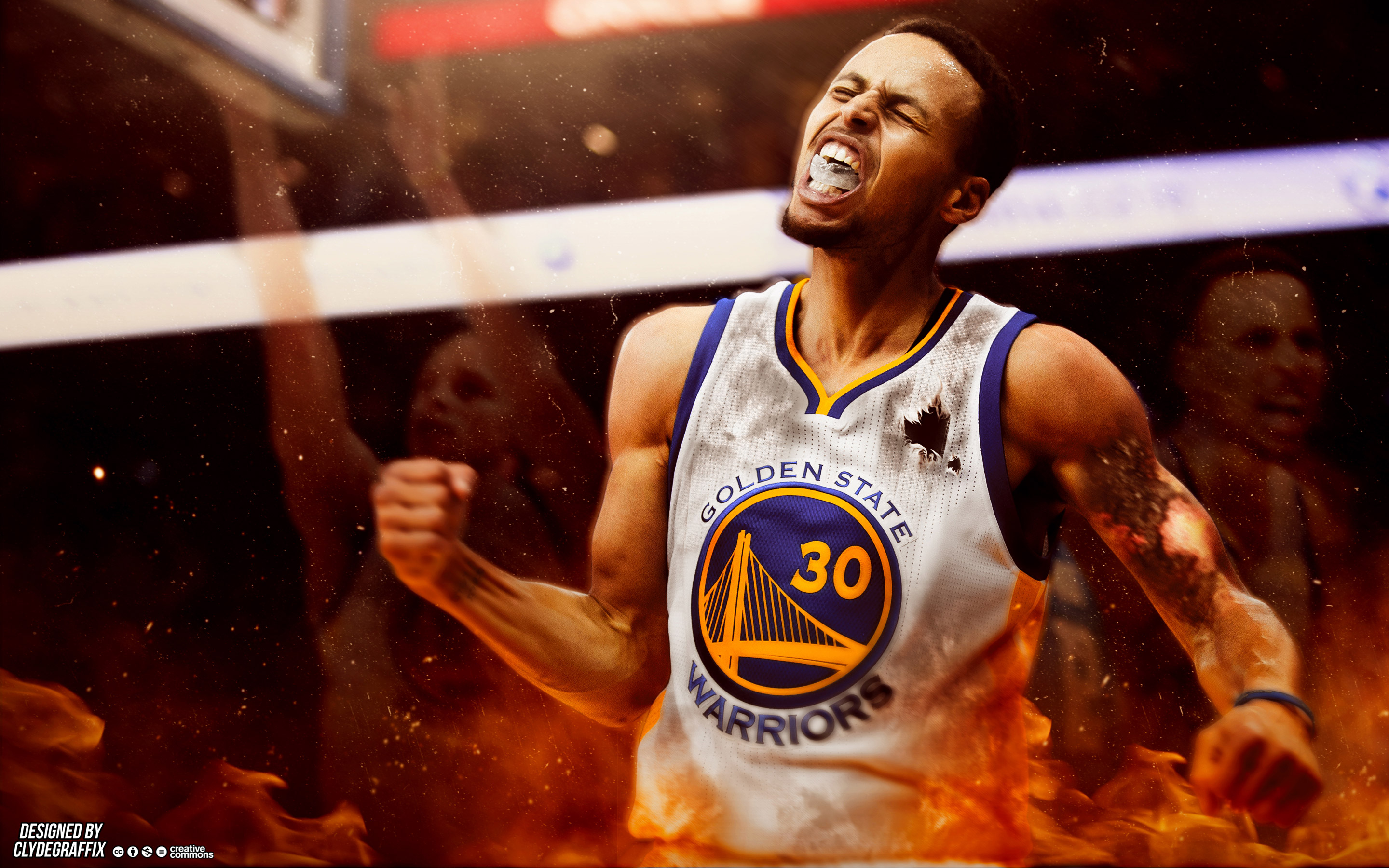 Stephen Curry On Fire 2880x1800 Wallpaper