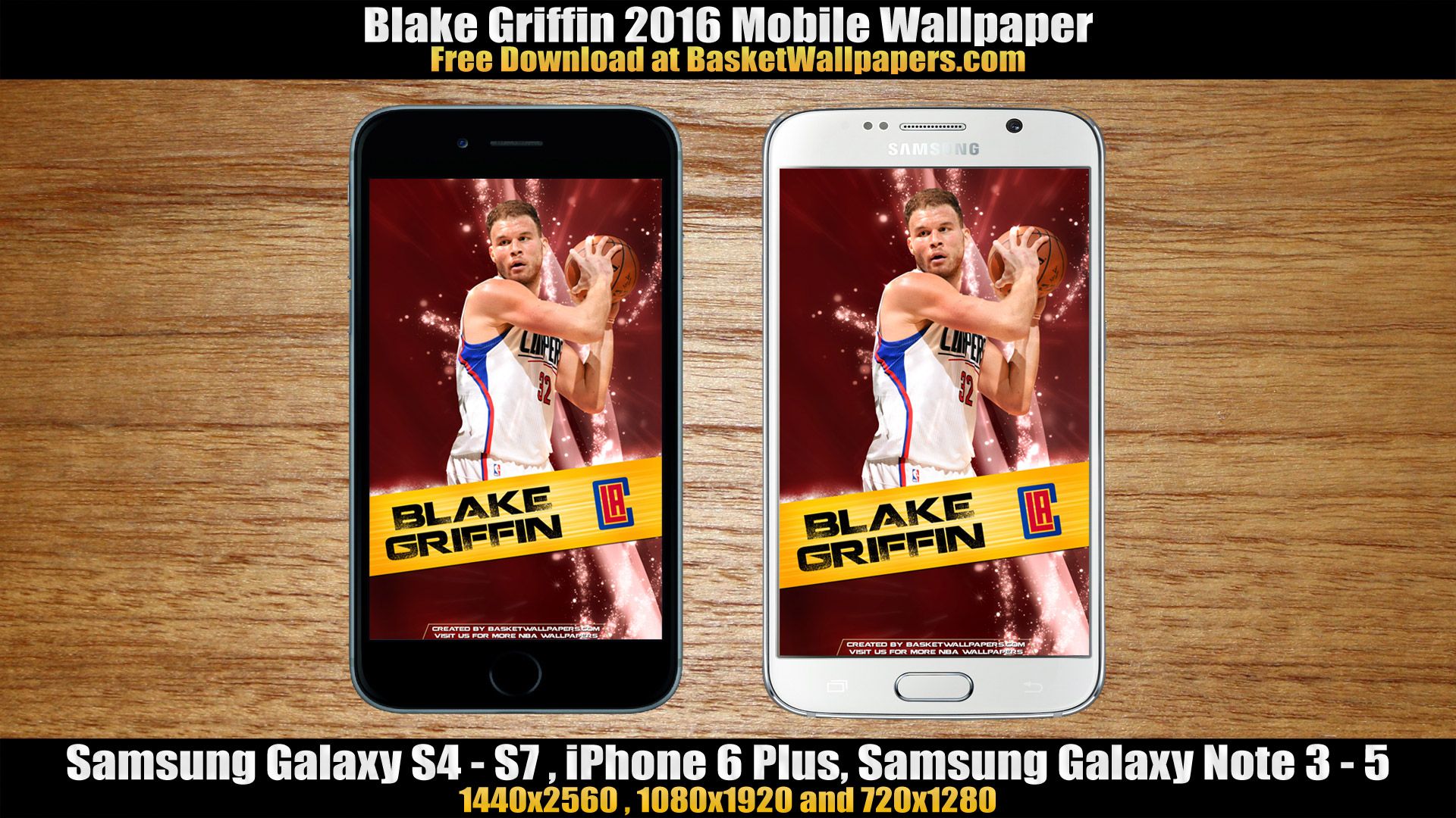 Blake Griffin Los Angeles Clippers 2016 Mobile Wallpaper