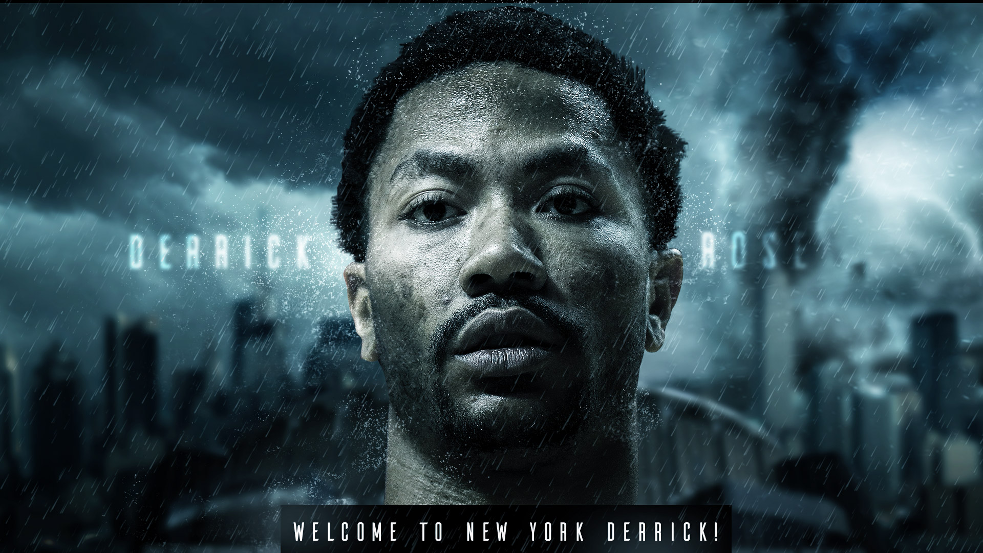 Derrick Rose Welcome to Knicks 1920x1080 Wallpaper